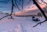 Walk down the snowy road