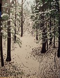 Ozark Woods in Snow  Watercolor