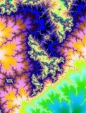 Blue and Yellow Tornado Fractal