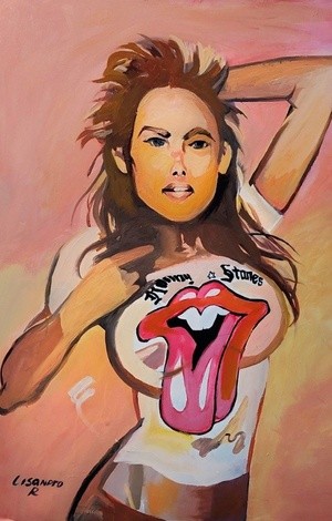 SUPER MODEL IN ILLUSTRATED ART 