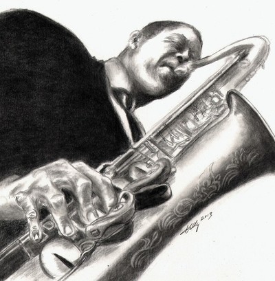 John Coltrane drawing