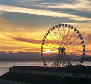 Great wheel at sunset