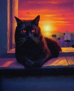 Oliver in the window