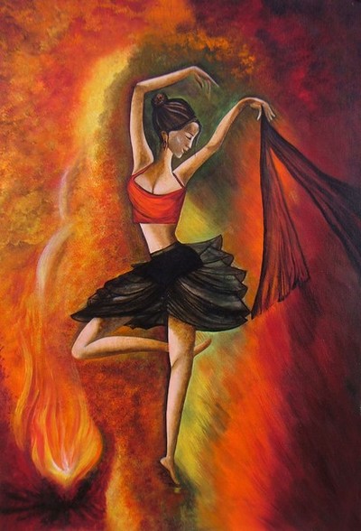 Sizzling Dance- Original Acrylic Painting