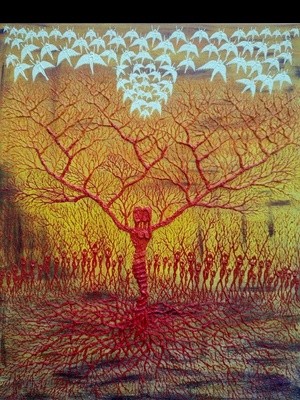 The birth of new world  50 40cm 2025