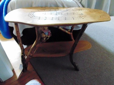 side veiws of Oak Cribbage Table