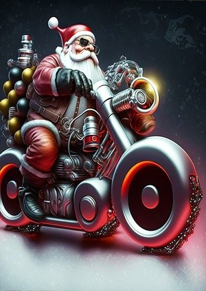 Harley Davidson santa 