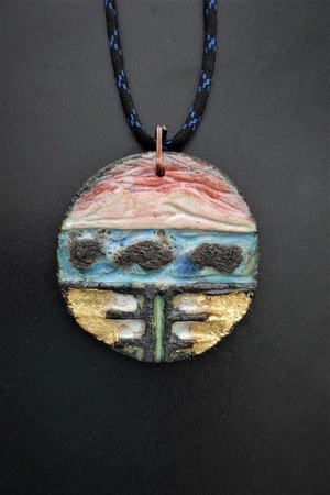 Wearable Jewellery Art  Stoneware Sculpture.  Ceramic  - Fashion- .Gomolka Art Line Studio 