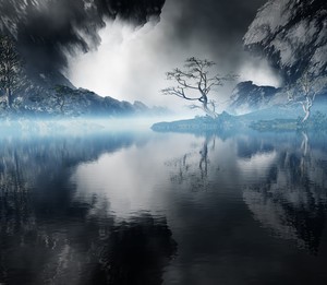 Misty Blue lake