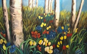 Tulips and Birch