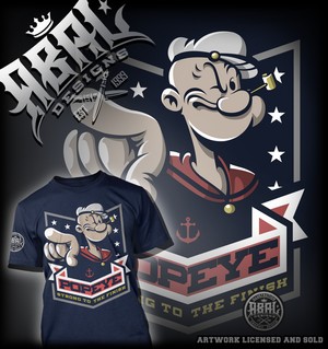 POPEYE SHIRT DESIGN (Artwork Licensed and Sold)