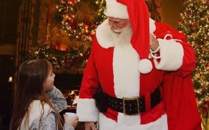 santa in public