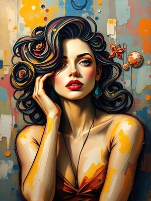 Colorful Portrait of a Woman