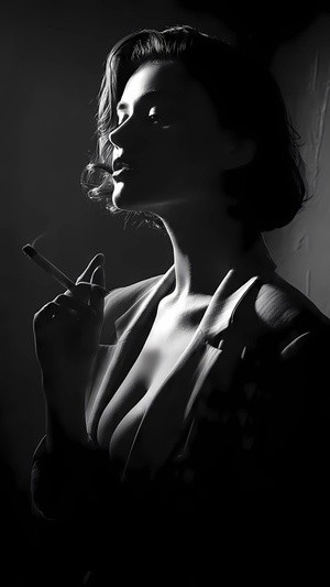 Mysterious Woman in Silhouette