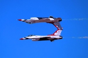 Thunderbirds upside down