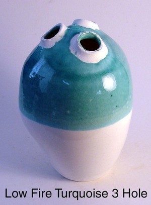 Low Fire Turquoise 3 Hole