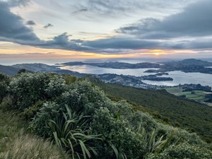 A sunrise looking east from Dunedin, New Zealand