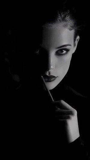 Mysterious Woman in Shadows