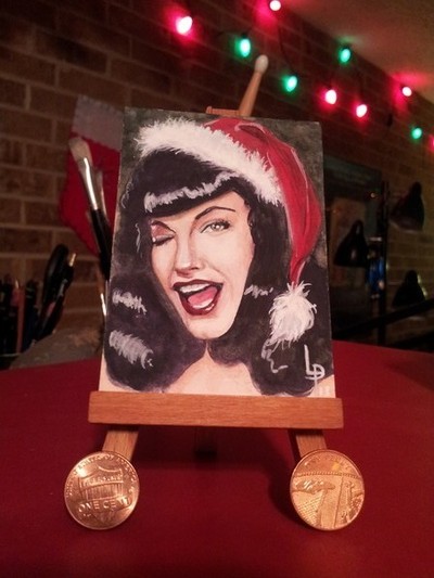 Christmas Bettie Sketch Card