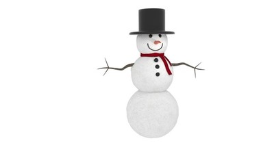 3D Winter Snowman