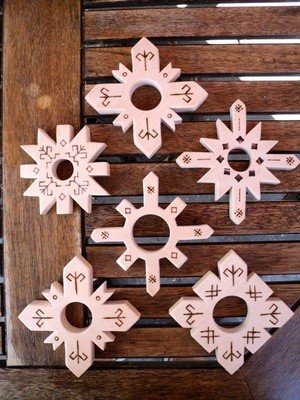 wooden ornaments