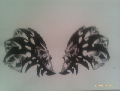 skull butterfly (tattoo)