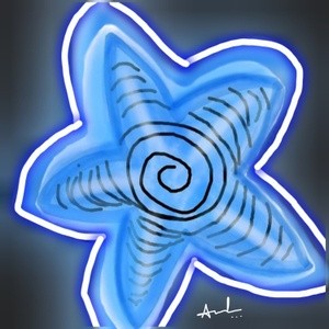 Digital star design art.. 