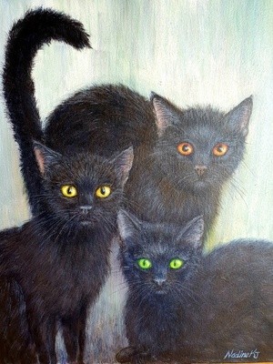 3 black cats - The Watchers jpg