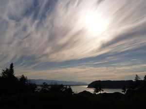 Sun and Sky over water 