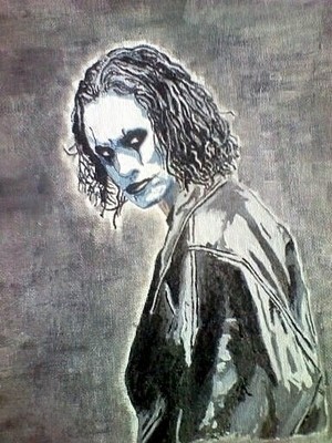 The Crow Original 9 X 12 Acrylic on Canvas