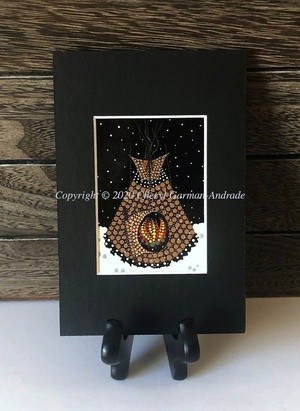 Winter Tipi Dot Art ACEO