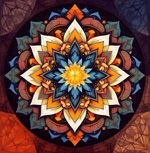 Abstract Cubistic Flower Mandala