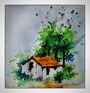 Watercolour landscape 