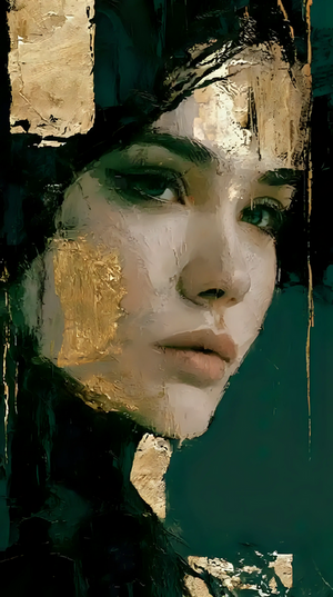 Golden Portrait of a Woman
