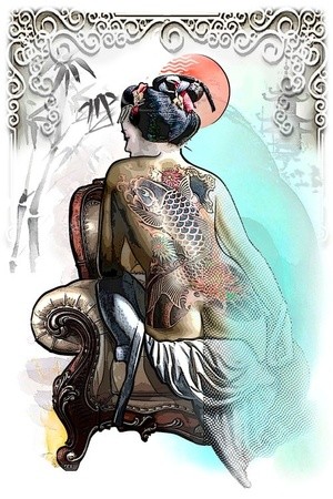 -A Geisha’s Carp Tattoo