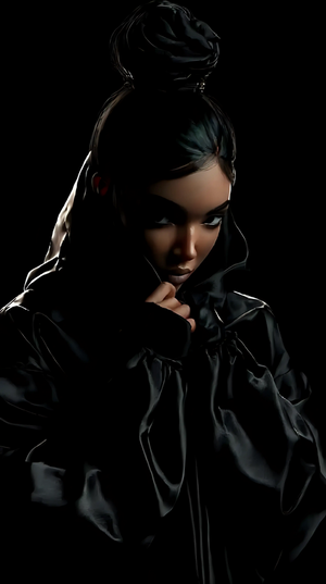 Mysterious Woman in Black Attire