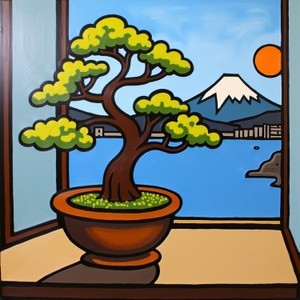 openart-you-are-pablo-picasso-paint-a-picture-of-a-bonsai-tree-in-a-flower-pot-sitting-on-a-windowsi