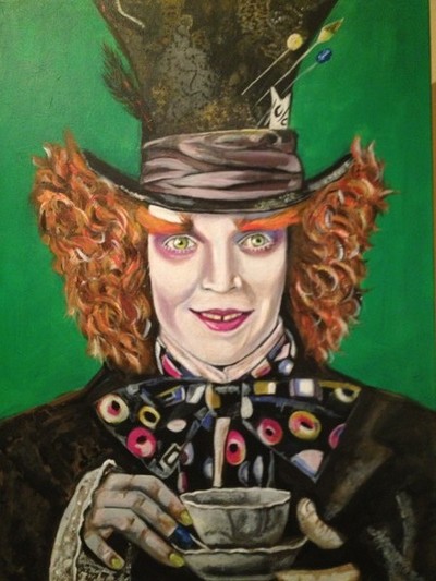 Mad hatter-original acrylic on canvas