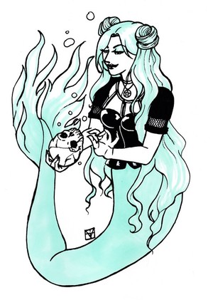 goth mermaid