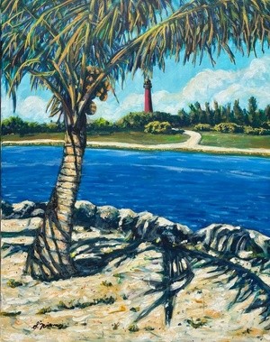 “Jupiter Lighthouse Seen From Dubois Park”