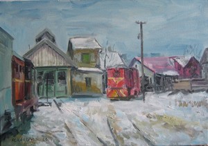 'TRAIN DEPOT' 2014. Oil on canvas, 35x50cm.