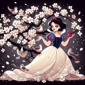 Snow White and Doves