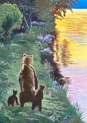 Mother Bear with Cubs 