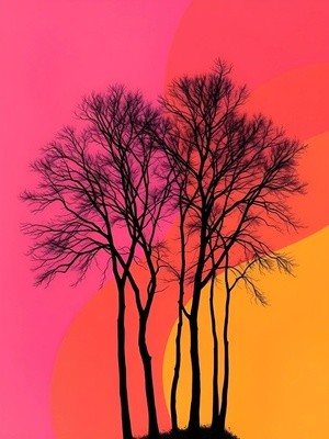 Vibrant Sunset Silhouette