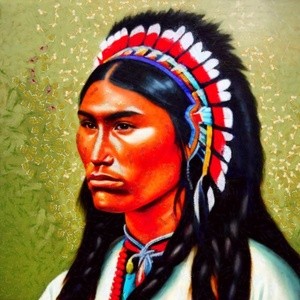 Native American man portrait