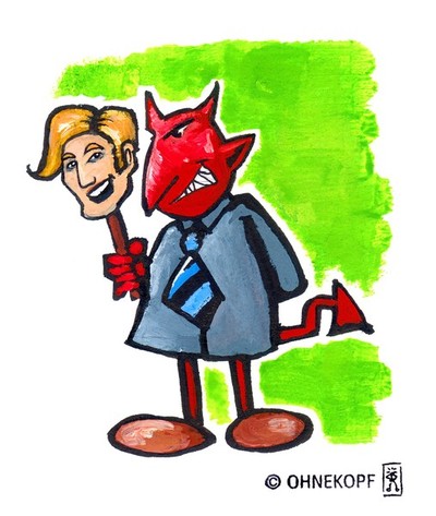 Devil with mask