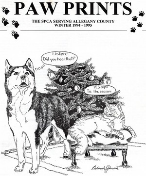 SPCA christmas illustration