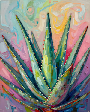 Colorful Abstract Aloe Plant