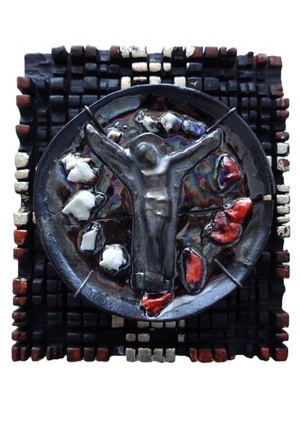 Jesus Tau Power Cross Contemporary Pottery by Gomolka Art Studio