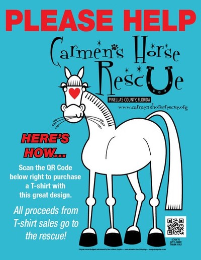 Carmen's Horse Rescue Flyer for T-Shirt Design